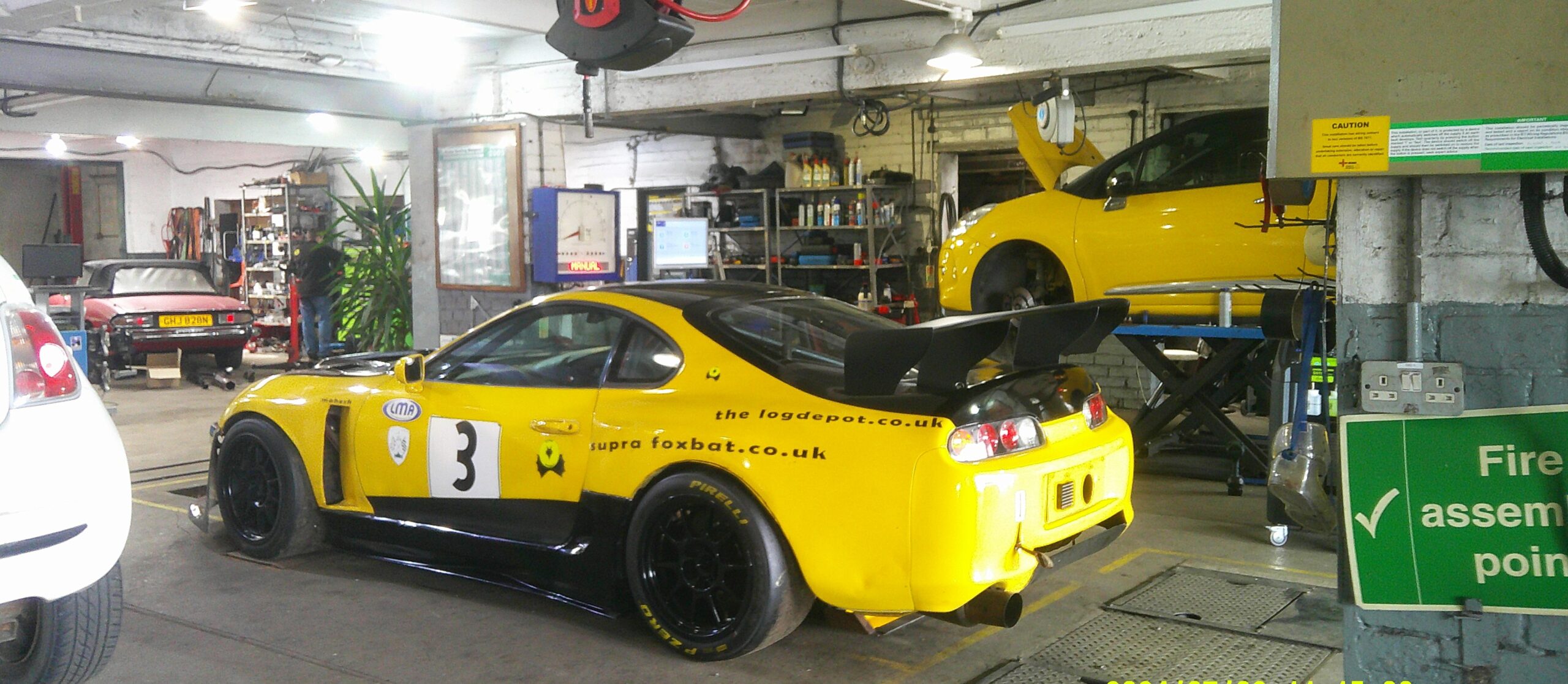 Inside Vale AutoTec's vehicle service bay in South Wales
